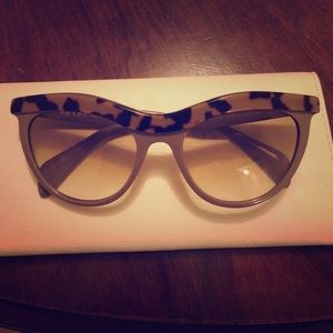 Prada cement brown cat eye sunglasses